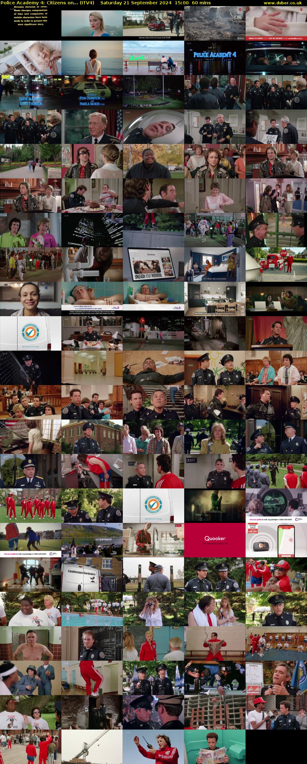 Police Academy 4: Citizens on... (ITV4) Saturday 21 September 2024 15:00 - 16:00