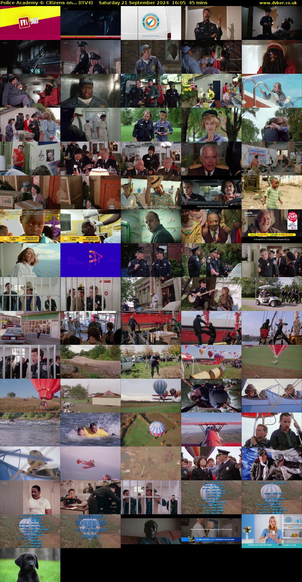 Police Academy 4: Citizens on... (ITV4) Saturday 21 September 2024 16:05 - 16:50