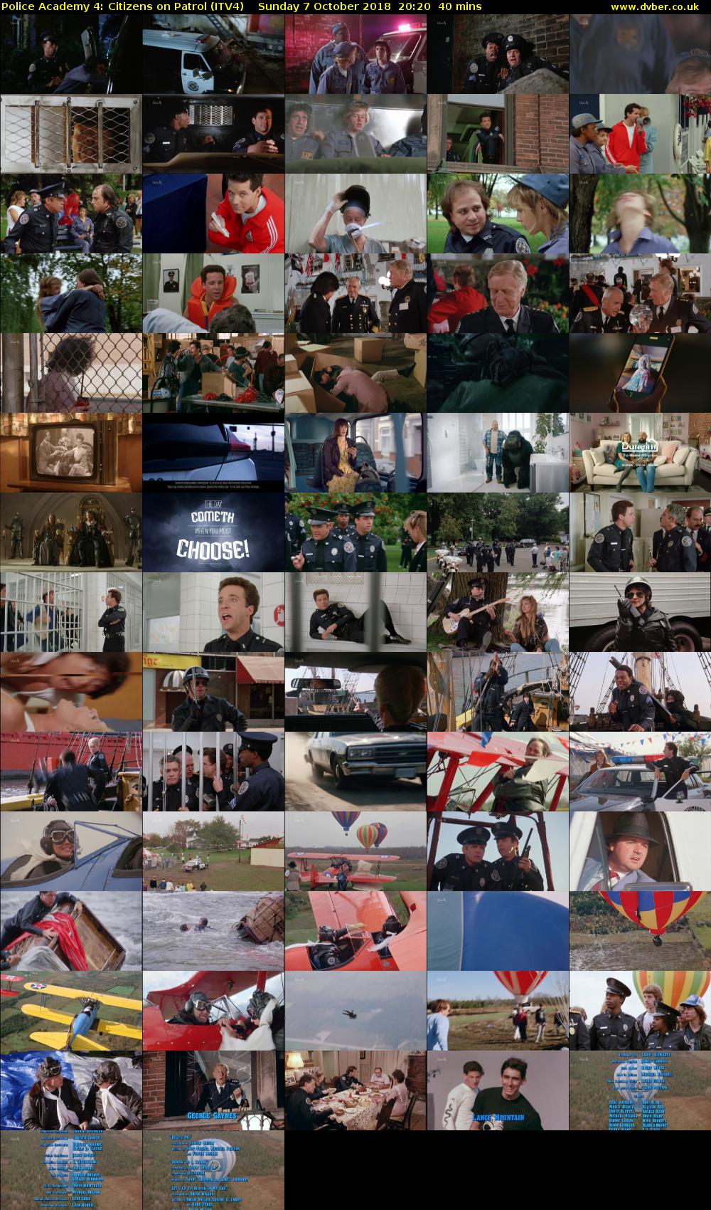 Police Academy 4: Citizens on Patrol (ITV4) Sunday 7 October 2018 20:20 - 21:00