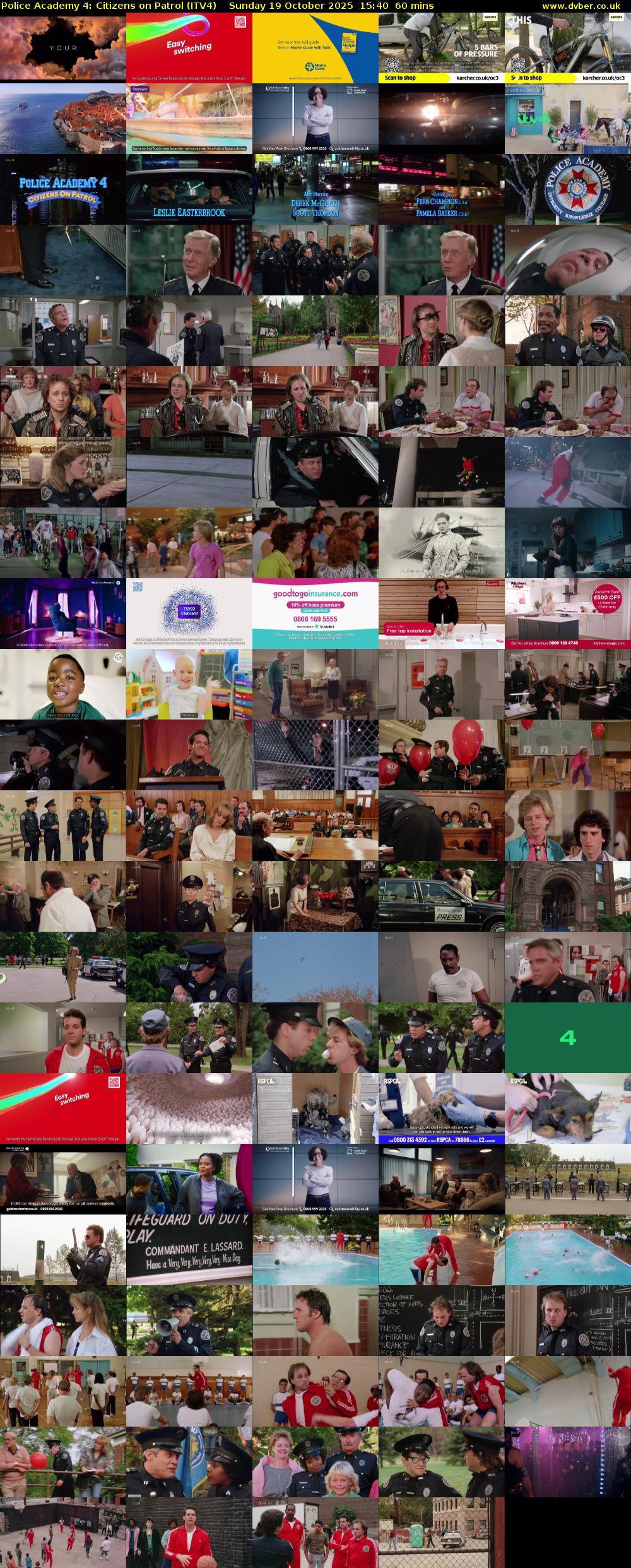 Police Academy 4: Citizens on Patrol (ITV4) Sunday 19 October 2025 15:40 - 16:40