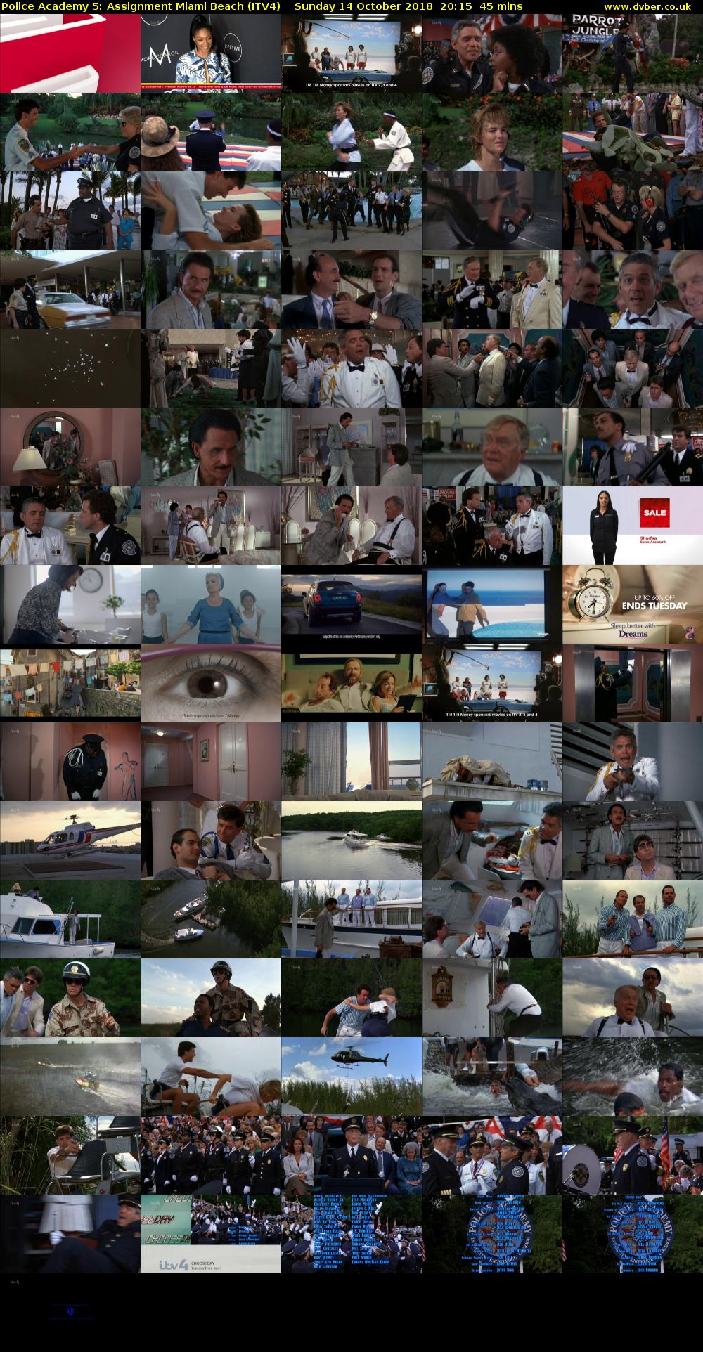 Police Academy 5: Assignment Miami Beach (ITV4) Sunday 14 October 2018 20:15 - 21:00