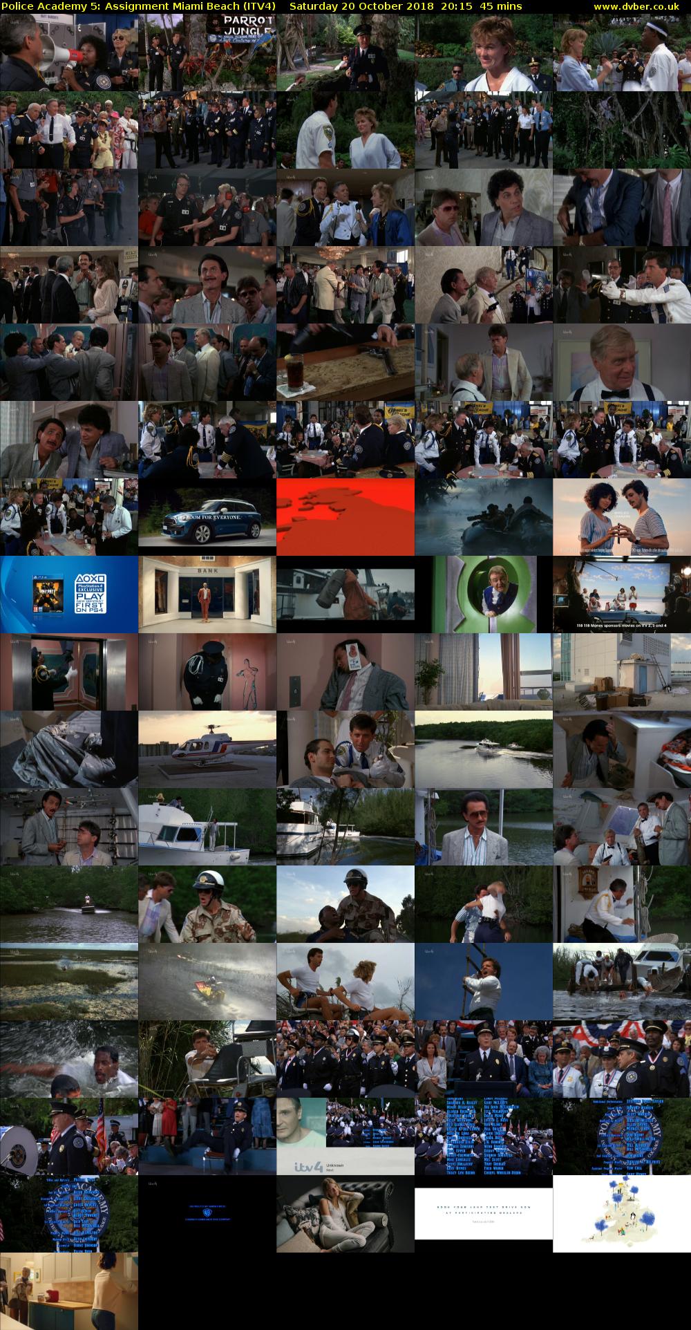 Police Academy 5: Assignment Miami Beach (ITV4) Saturday 20 October 2018 20:15 - 21:00
