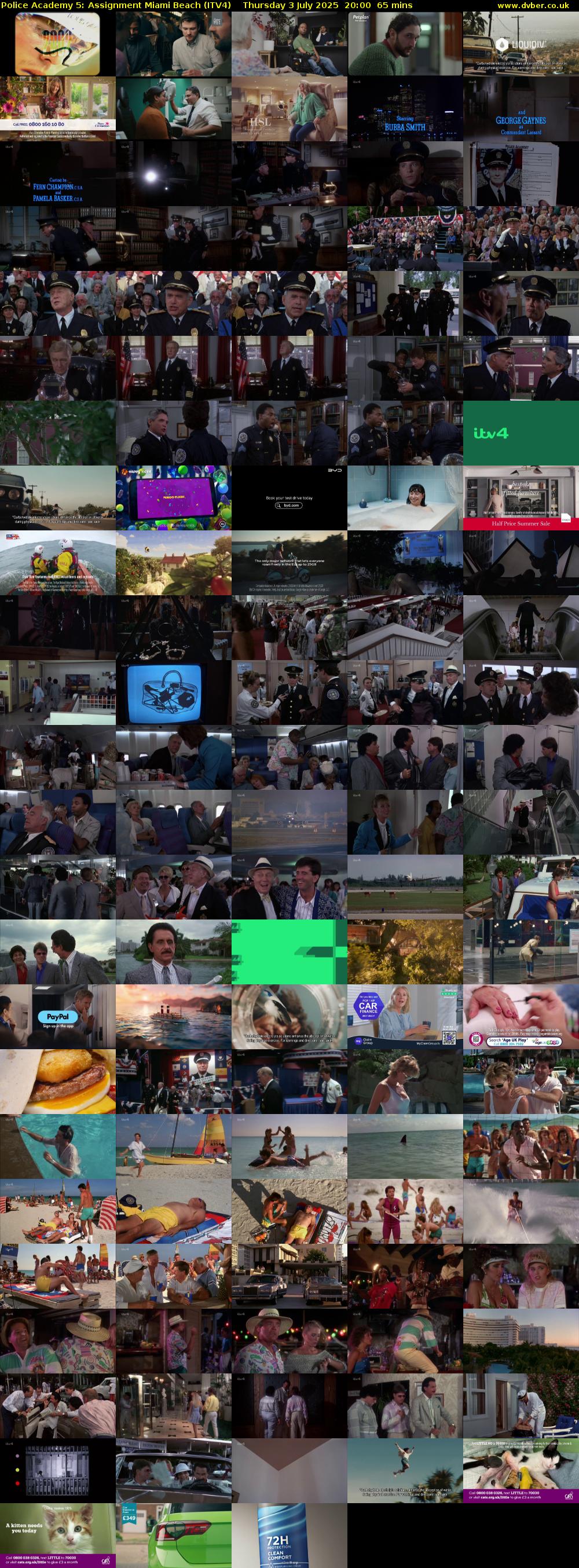 Police Academy 5: Assignment Miami Beach (ITV4) Thursday 3 July 2025 20:00 - 21:05