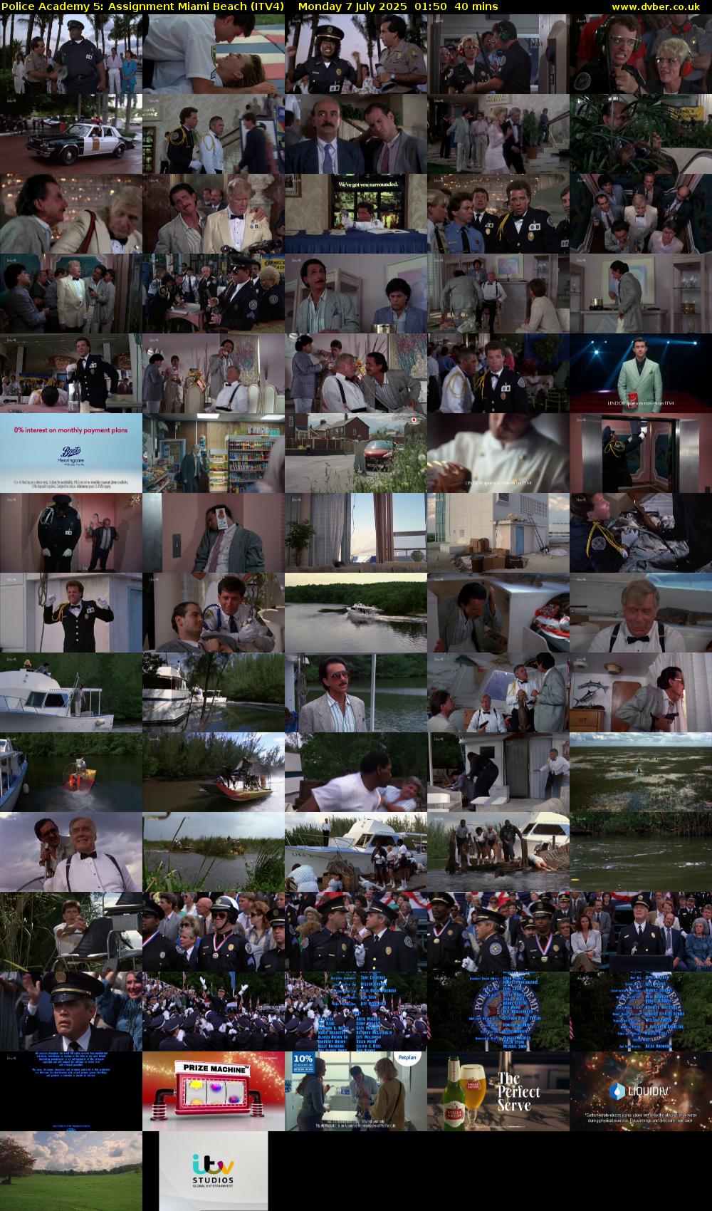 Police Academy 5: Assignment Miami Beach (ITV4) Monday 7 July 2025 01:50 - 02:30