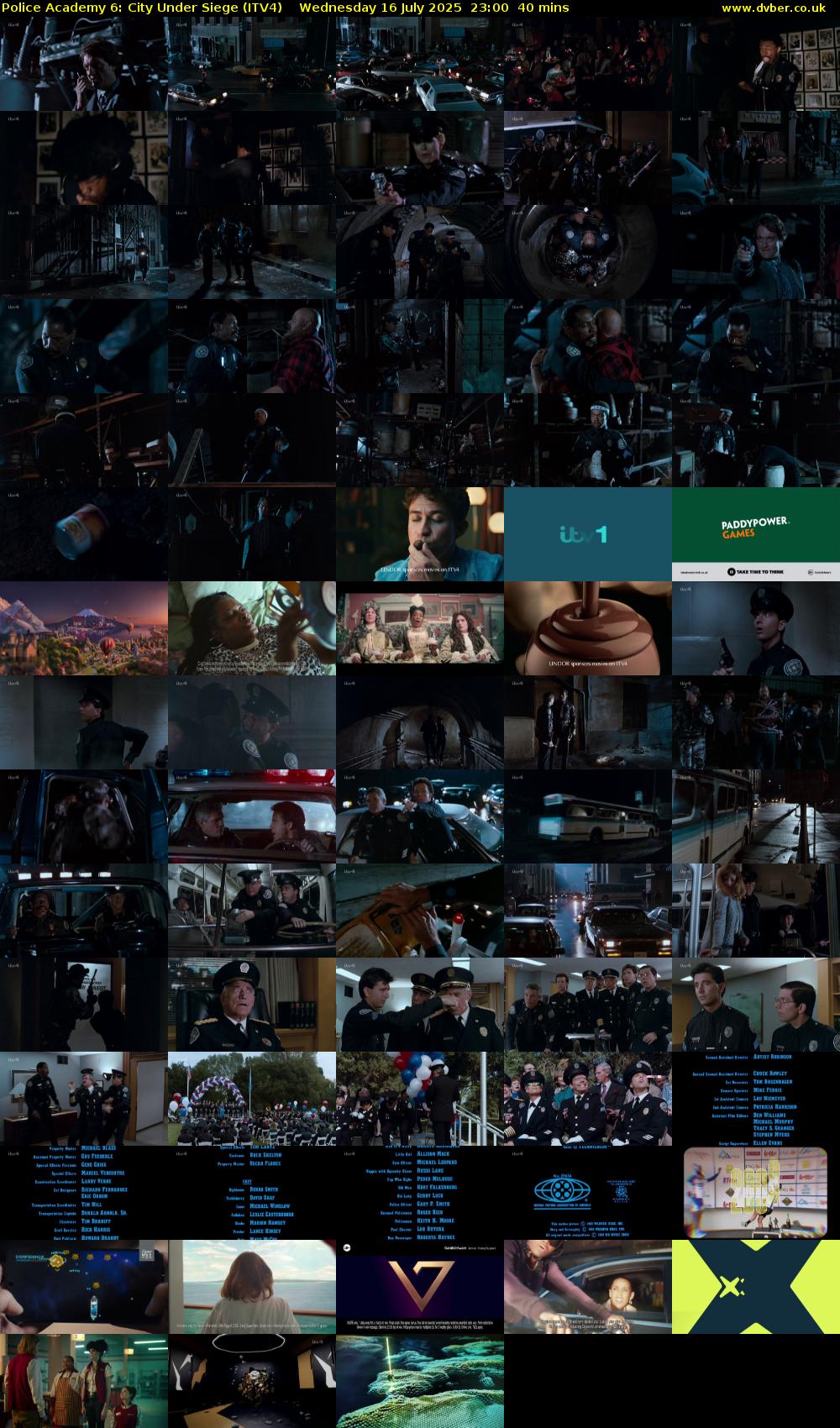 Police Academy 6: City Under Siege (ITV4) Wednesday 16 July 2025 23:00 - 23:40