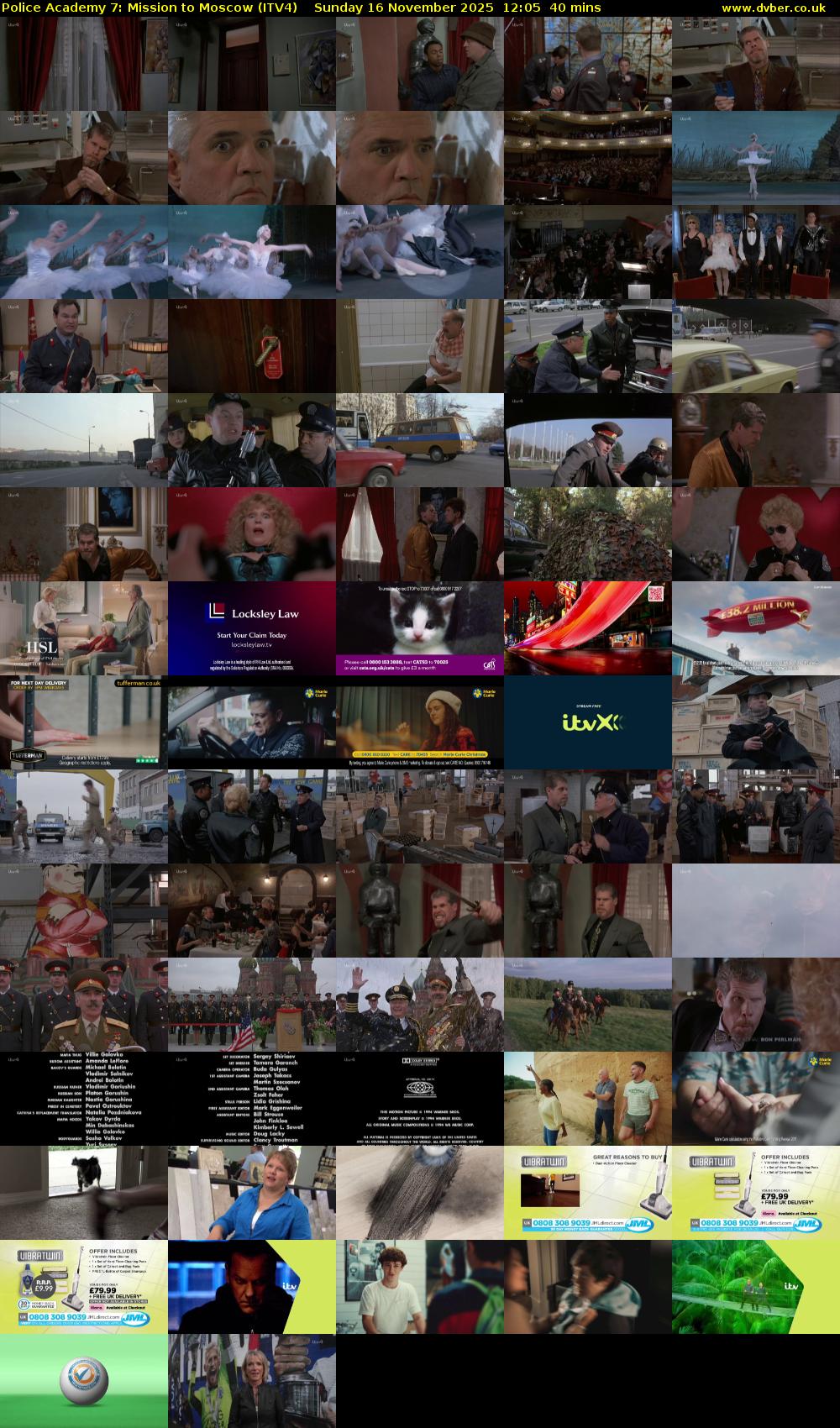 Police Academy 7: Mission to Moscow (ITV4) Sunday 16 November 2025 12:05 - 12:45