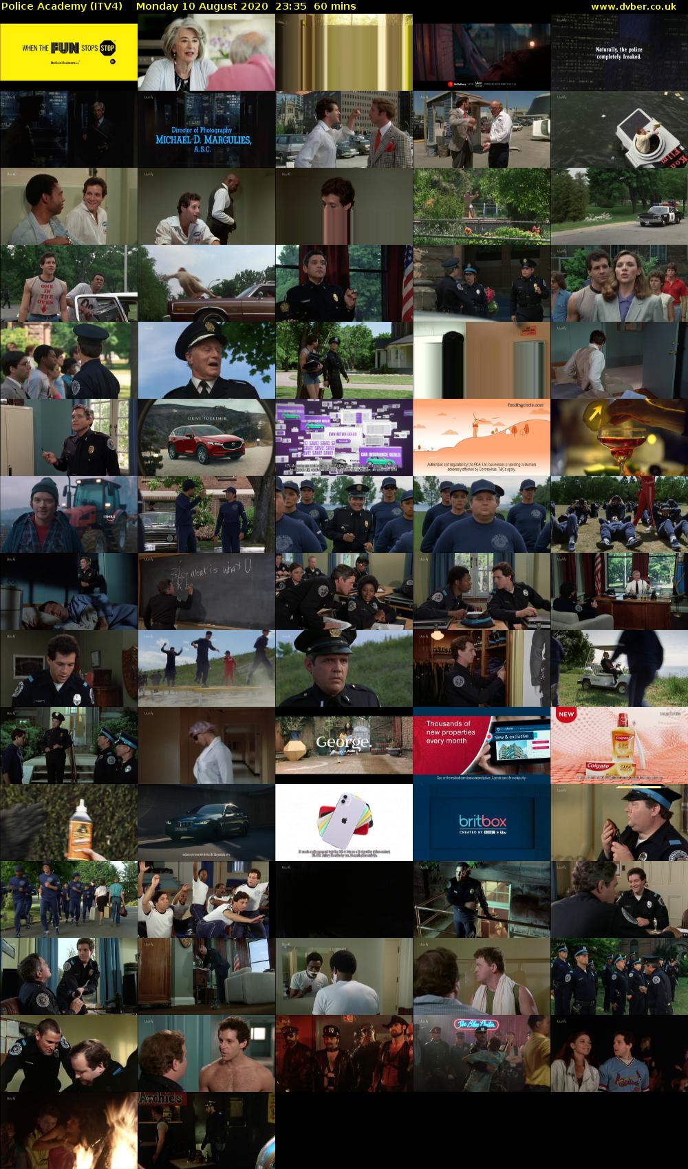 Police Academy (ITV4) Monday 10 August 2020 23:35 - 00:35