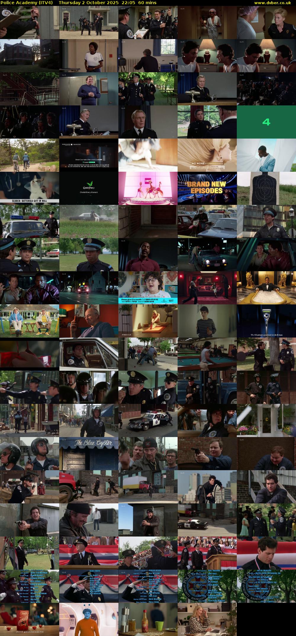 Police Academy (ITV4) Thursday 2 October 2025 22:05 - 23:05