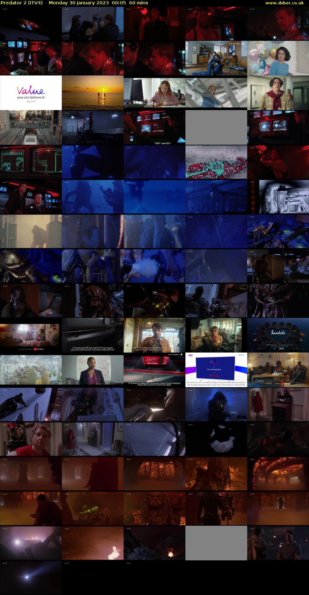 Predator 2 (ITV4) Monday 30 January 2023 00:05 - 01:05