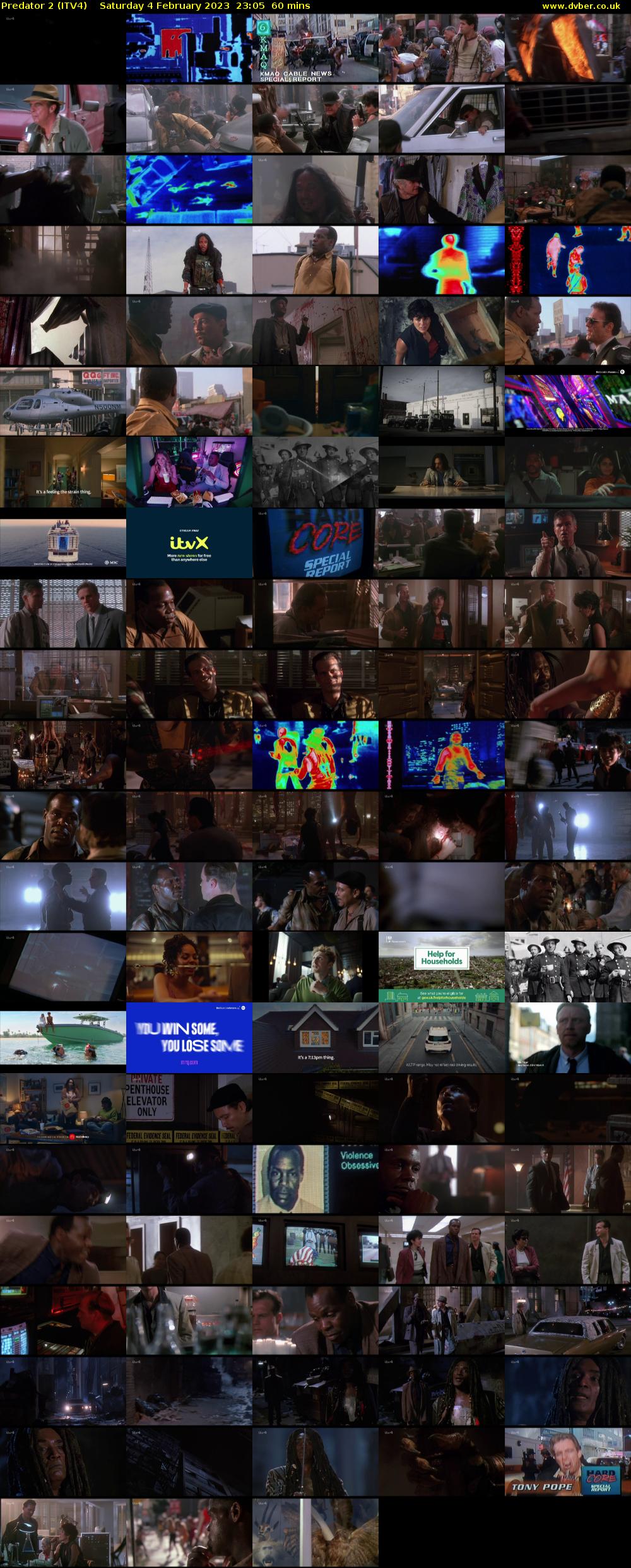 Predator 2 (ITV4) Saturday 4 February 2023 23:05 - 00:05