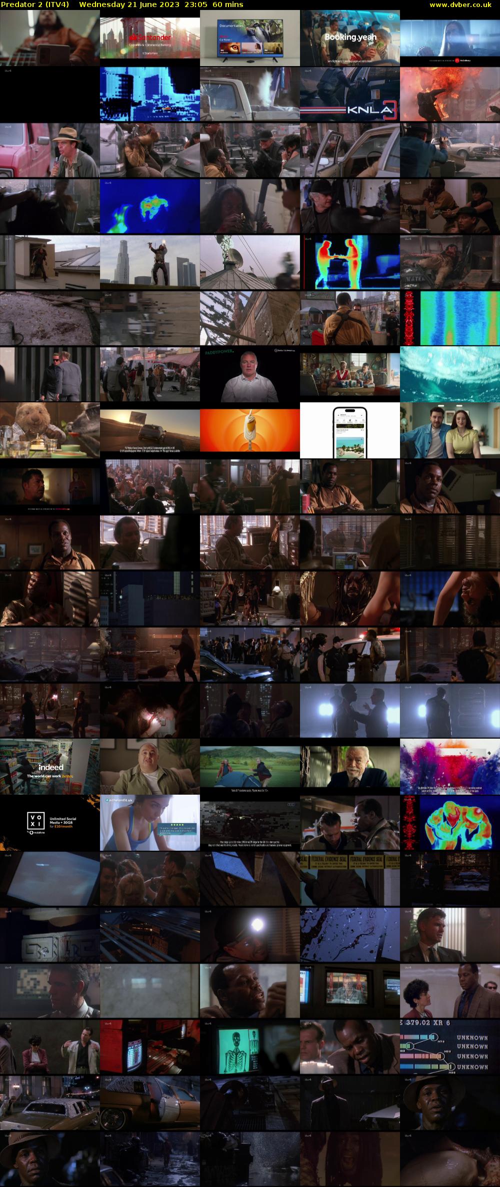 Predator 2 (ITV4) Wednesday 21 June 2023 23:05 - 00:05