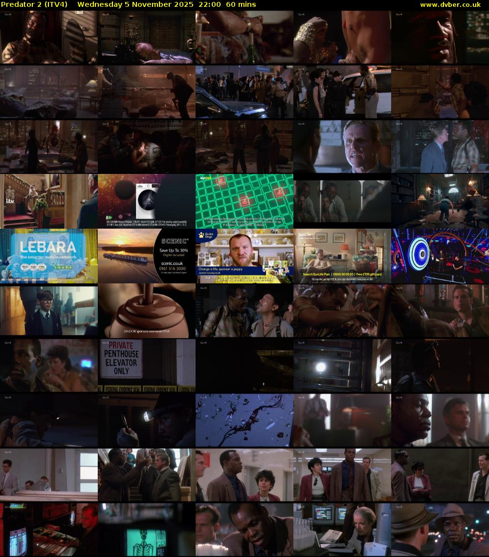 Predator 2 (ITV4) Wednesday 5 November 2025 22:00 - 23:00