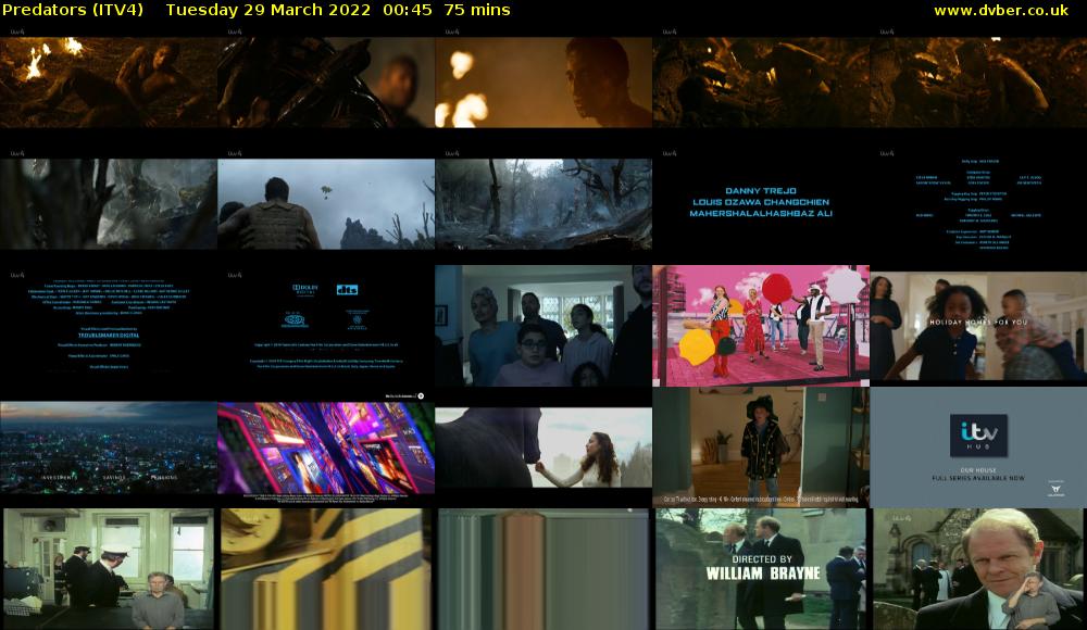 Predators (ITV4) Tuesday 29 March 2022 00:45 - 02:00