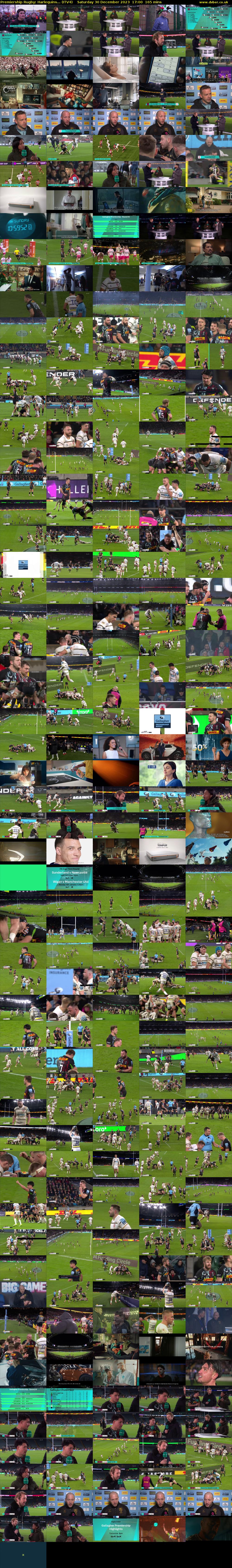 Premiership Rugby: Harlequins... (ITV4) Saturday 30 December 2023 17:00 - 19:45