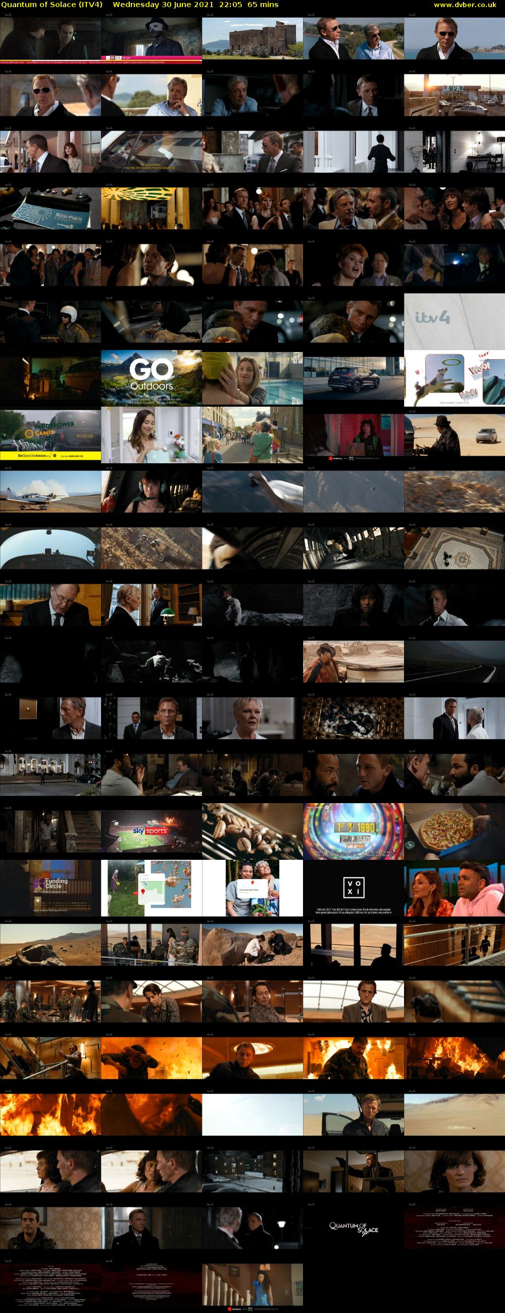 Quantum of Solace (ITV4) Wednesday 30 June 2021 22:05 - 23:10