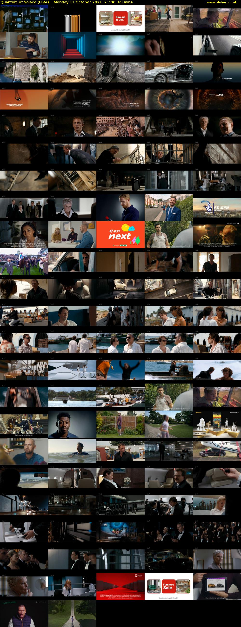 Quantum of Solace (ITV4) Monday 11 October 2021 21:00 - 22:05