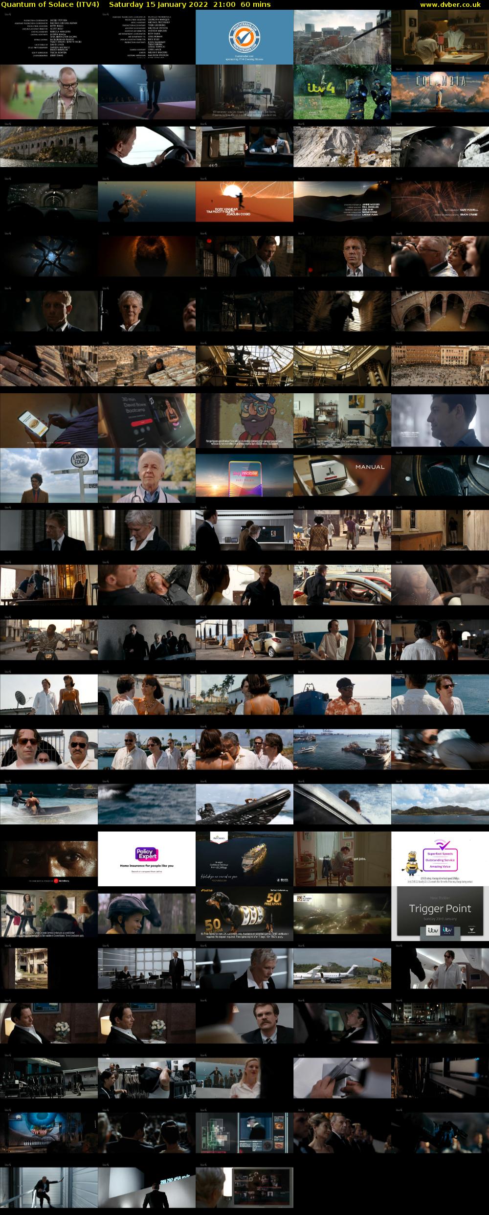 Quantum of Solace (ITV4) Saturday 15 January 2022 21:00 - 22:00
