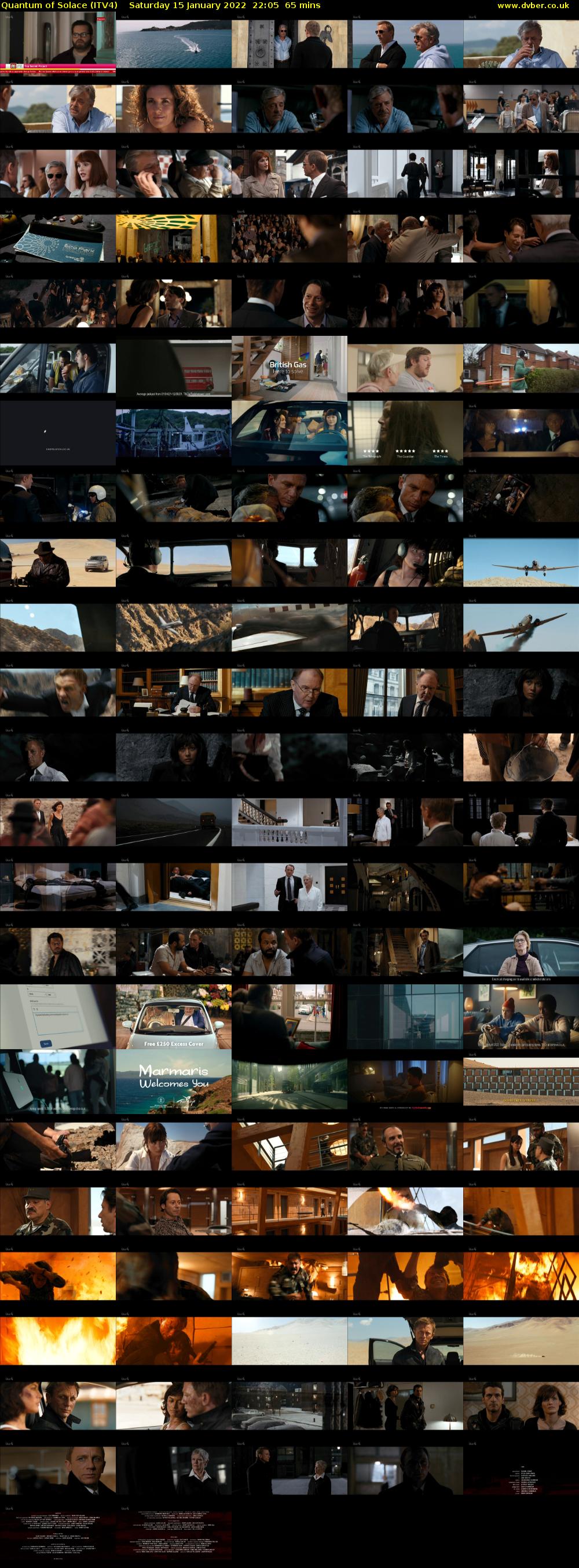 Quantum of Solace (ITV4) Saturday 15 January 2022 22:05 - 23:10