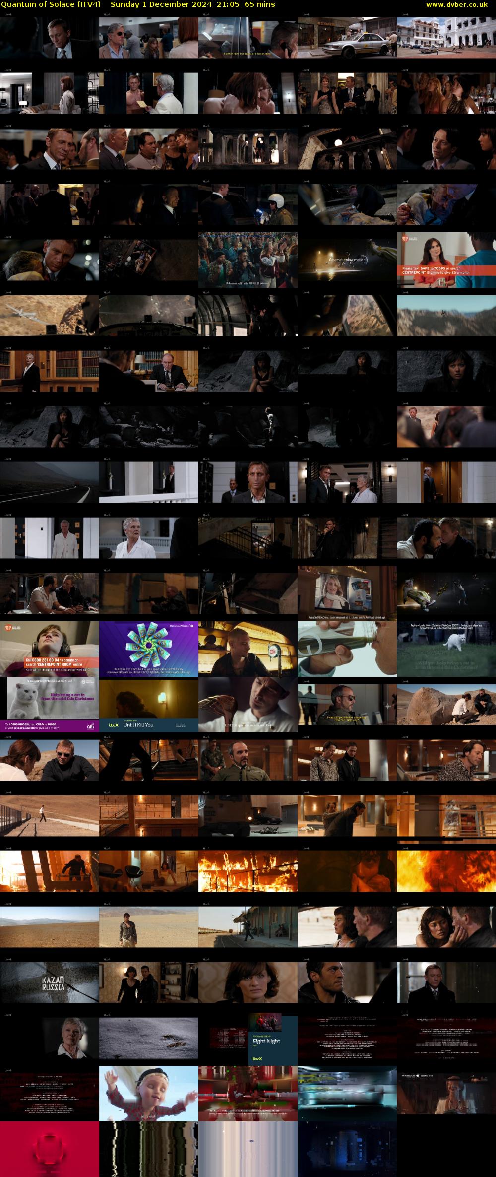 Quantum of Solace (ITV4) Sunday 1 December 2024 21:05 - 22:10