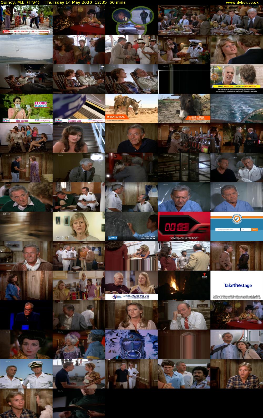 Quincy, M.E. (ITV4) Thursday 14 May 2020 12:35 - 13:35