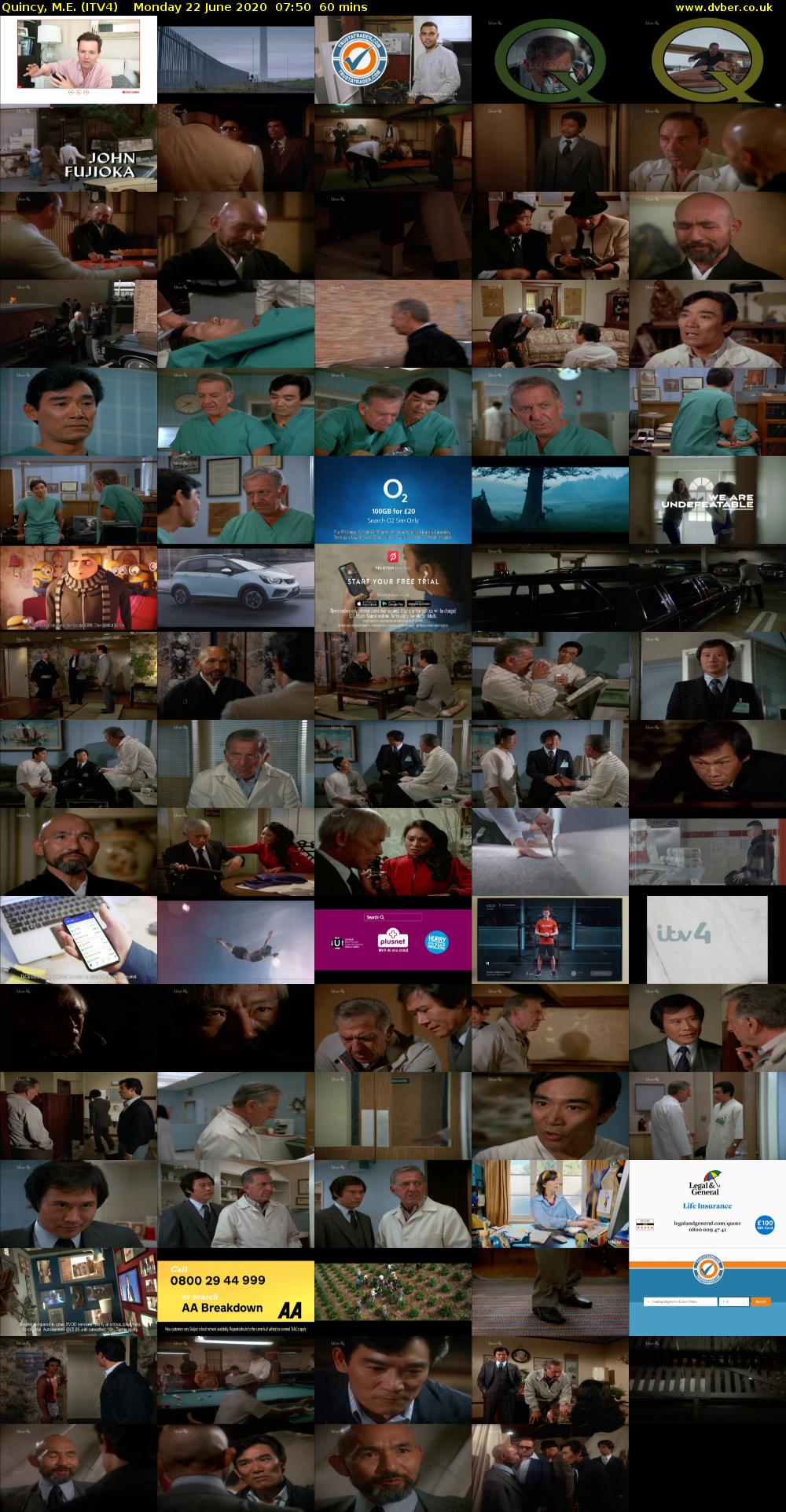 Quincy, M.E. (ITV4) Monday 22 June 2020 07:50 - 08:50