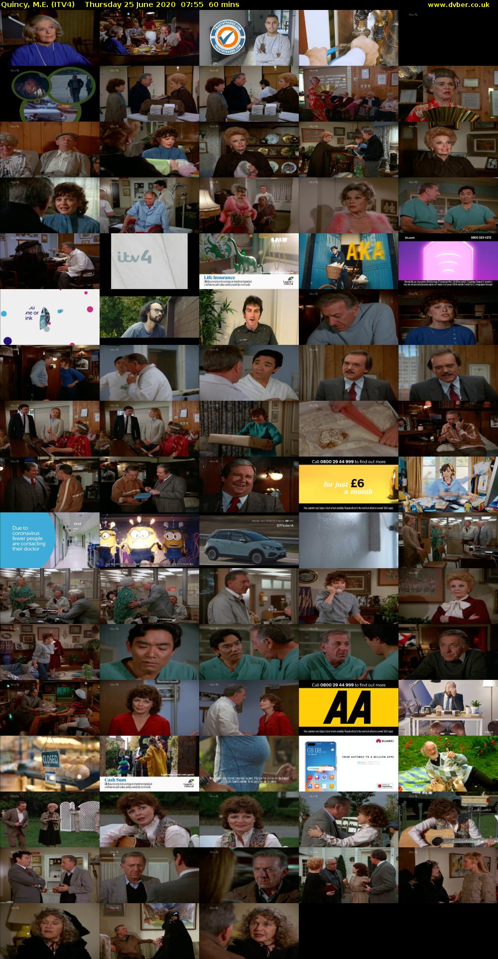 Quincy, M.E. (ITV4) Thursday 25 June 2020 07:55 - 08:55