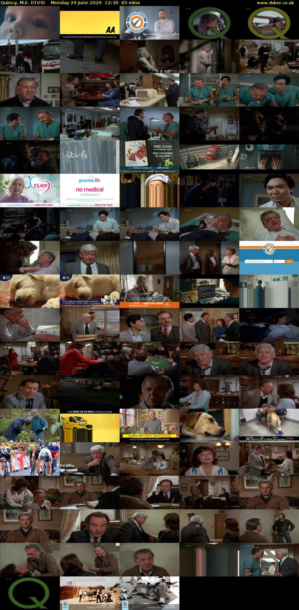 Quincy, M.E. (ITV4) Monday 29 June 2020 12:30 - 13:35