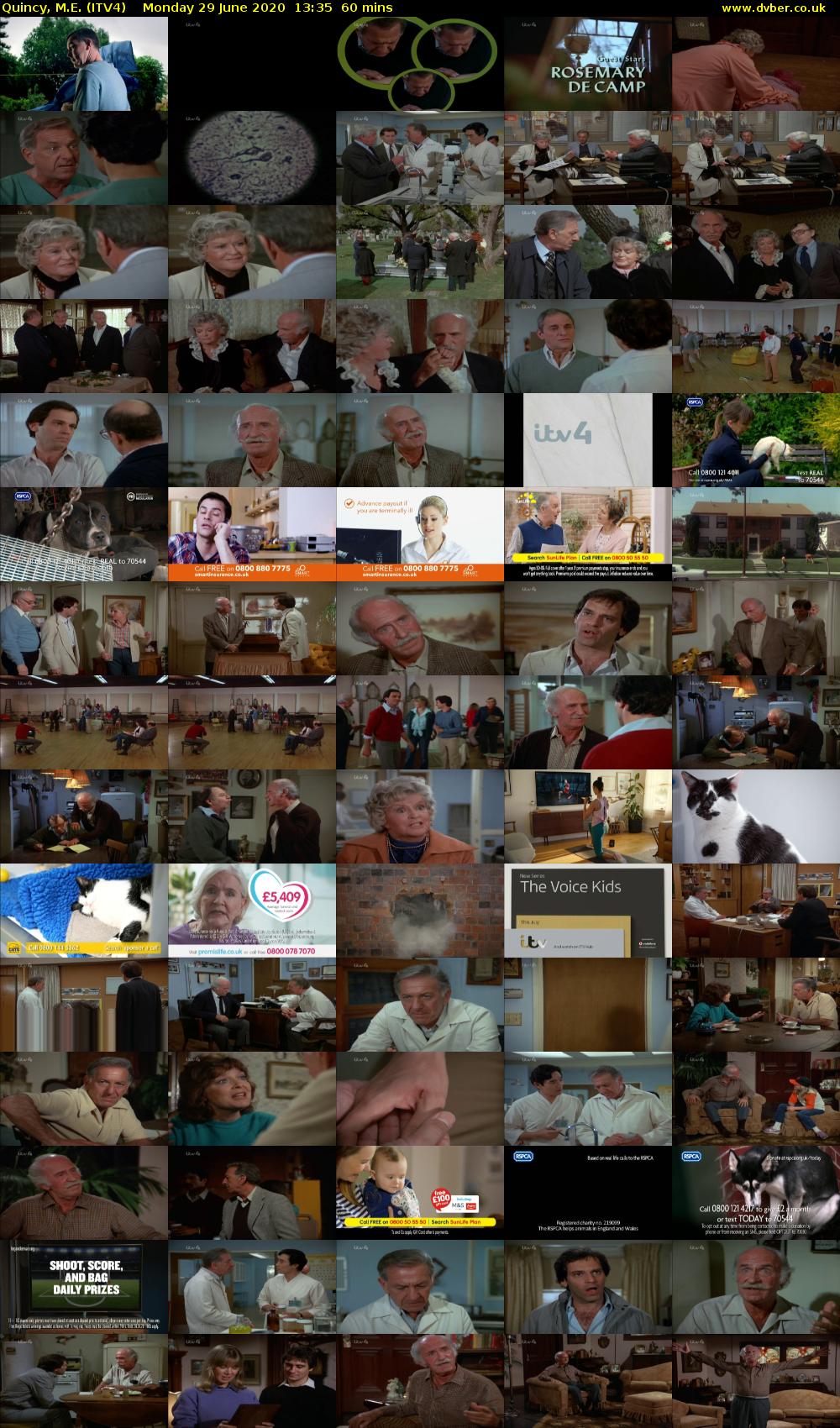 Quincy, M.E. (ITV4) Monday 29 June 2020 13:35 - 14:35