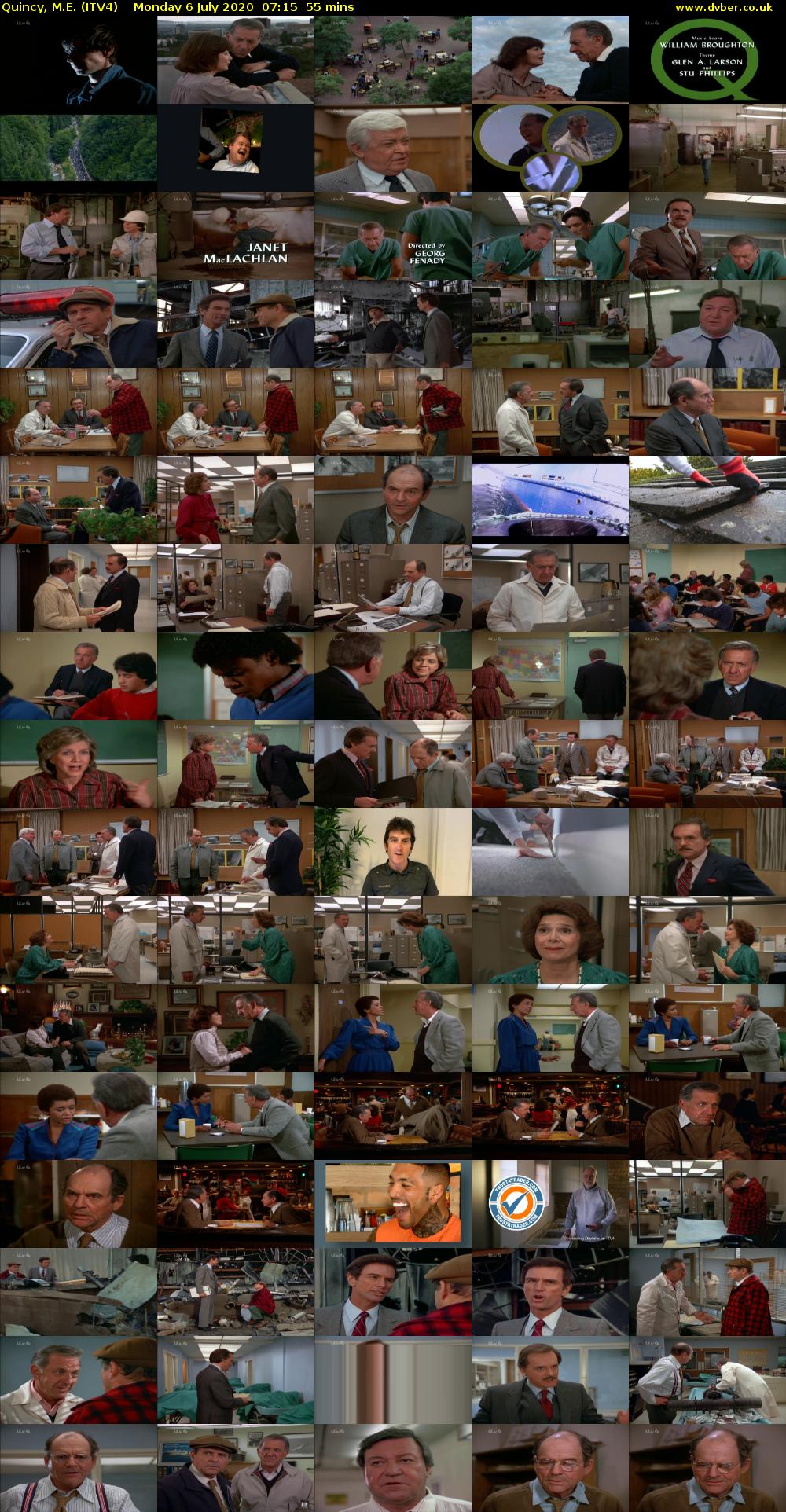 Quincy, M.E. (ITV4) Monday 6 July 2020 07:15 - 08:10