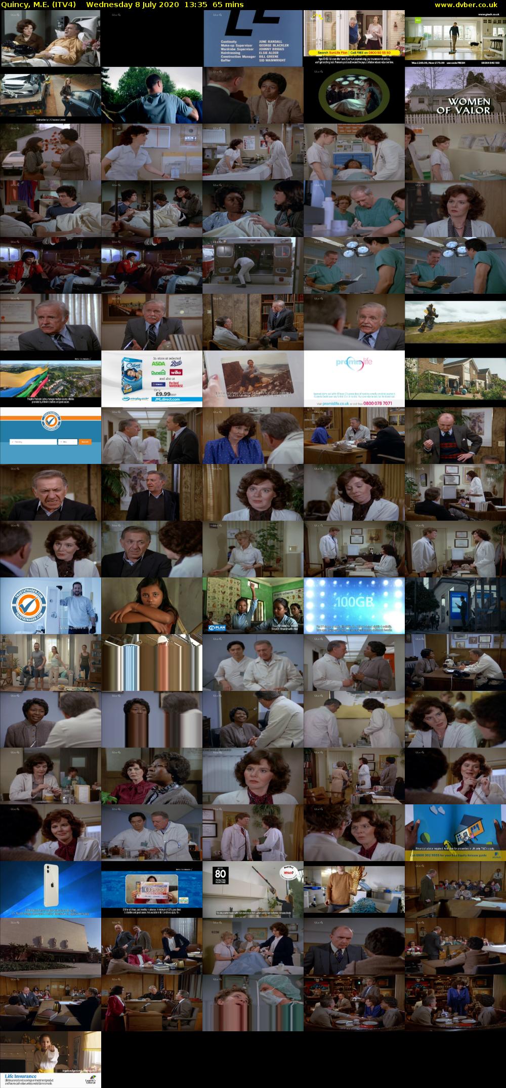 Quincy, M.E. (ITV4) Wednesday 8 July 2020 13:35 - 14:40