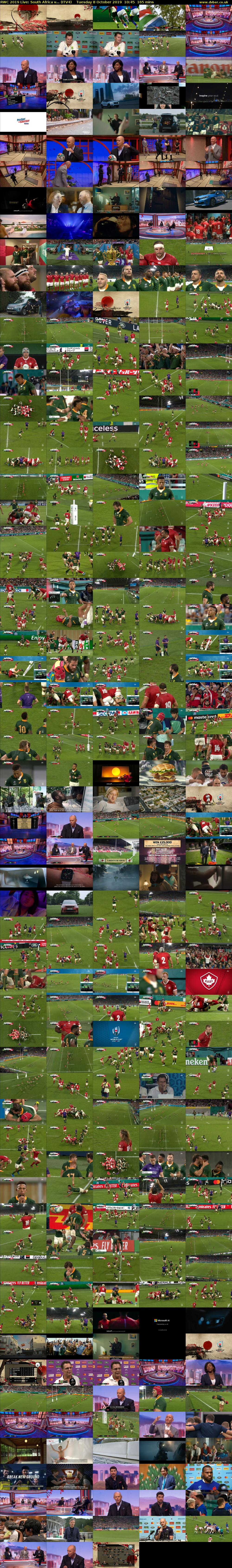 RWC 2019 Live: South Africa v... (ITV4) Tuesday 8 October 2019 10:45 - 13:30
