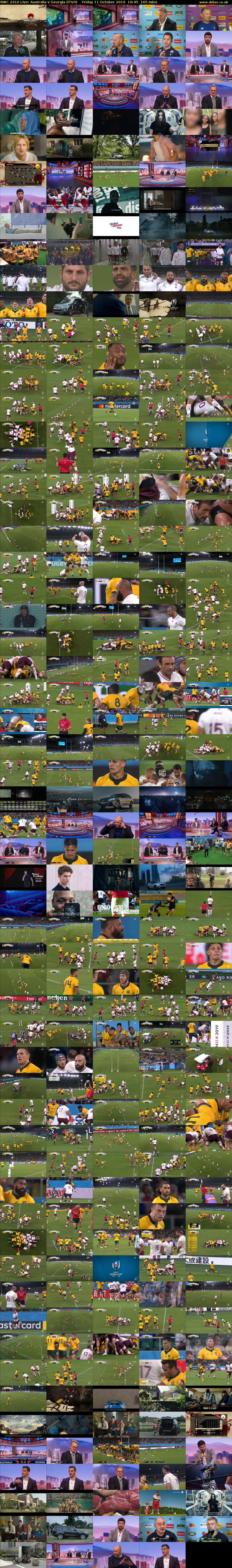 RWC 2910 Live: Australia v Georgia (ITV4) Friday 11 October 2019 10:45 - 13:30