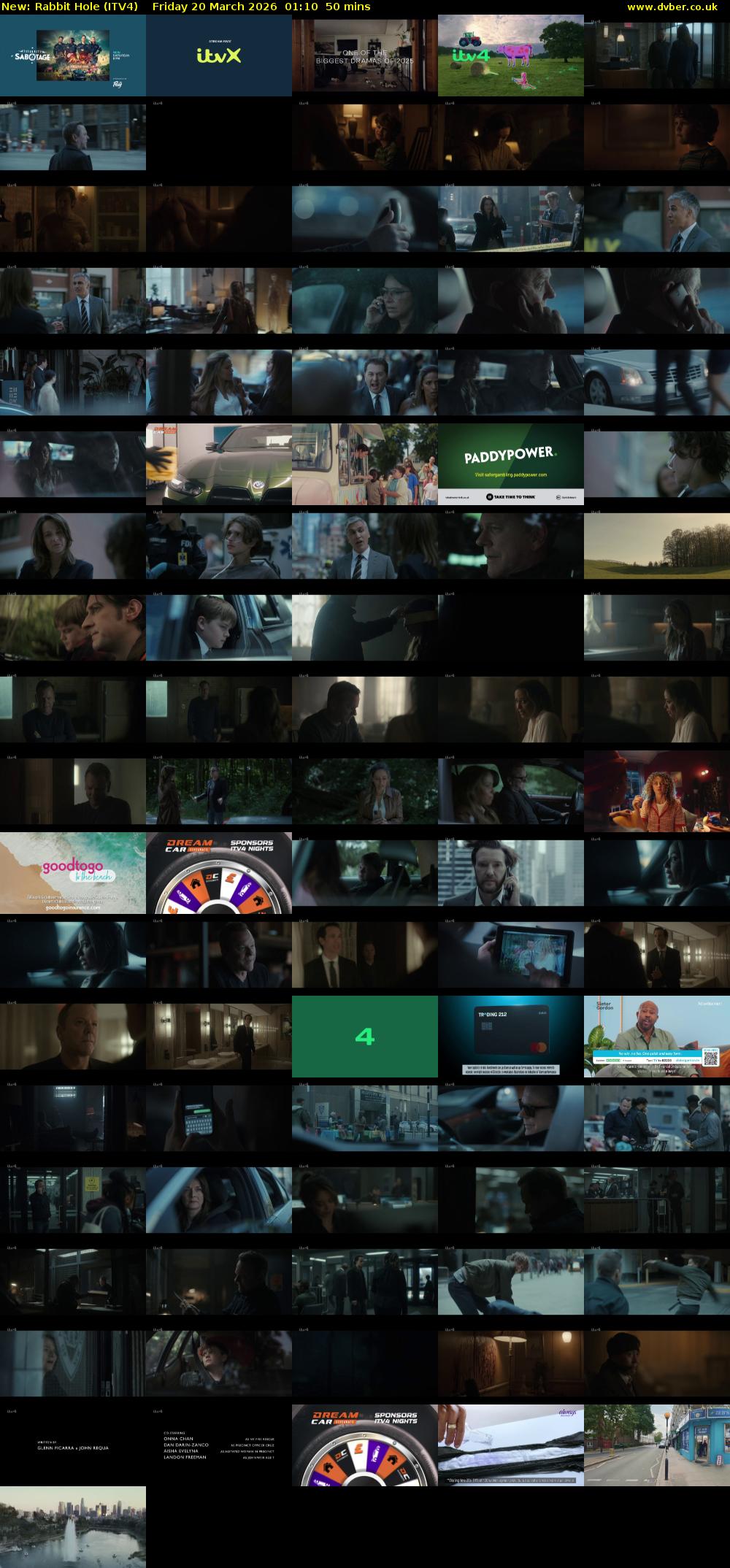 Rabbit Hole (ITV4) Friday 20 March 2026 01:10 - 02:00