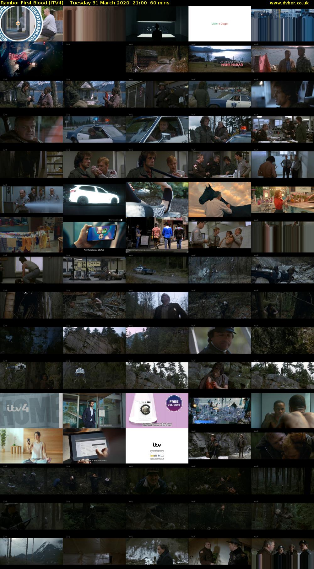 Rambo: First Blood (ITV4) Tuesday 31 March 2020 21:00 - 22:00