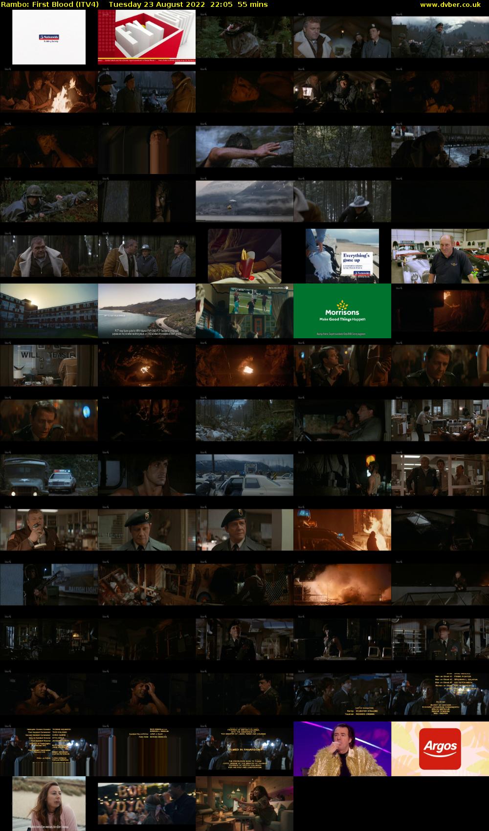 Rambo: First Blood (ITV4) Tuesday 23 August 2022 22:05 - 23:00