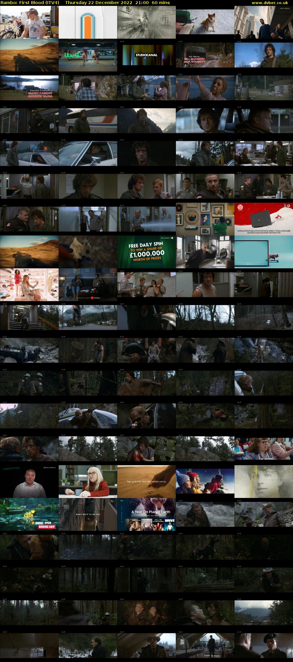 Rambo: First Blood (ITV4) Thursday 22 December 2022 21:00 - 22:00