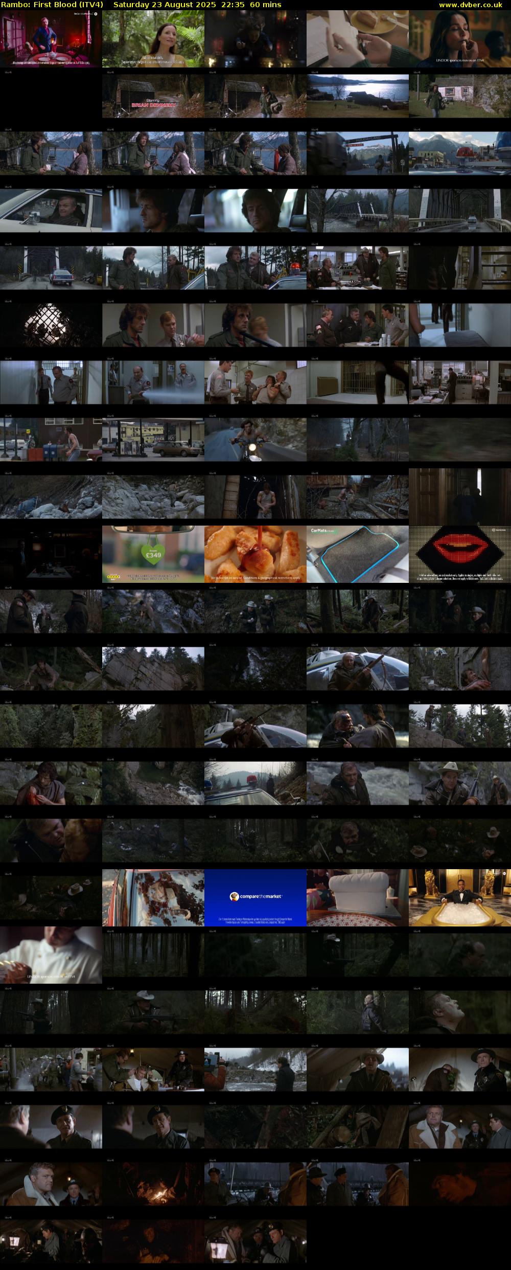 Rambo: First Blood (ITV4) Saturday 23 August 2025 22:35 - 23:35