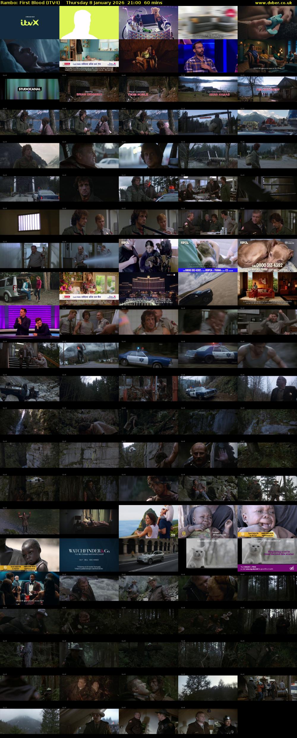 Rambo: First Blood (ITV4) Thursday 8 January 2026 21:00 - 22:00