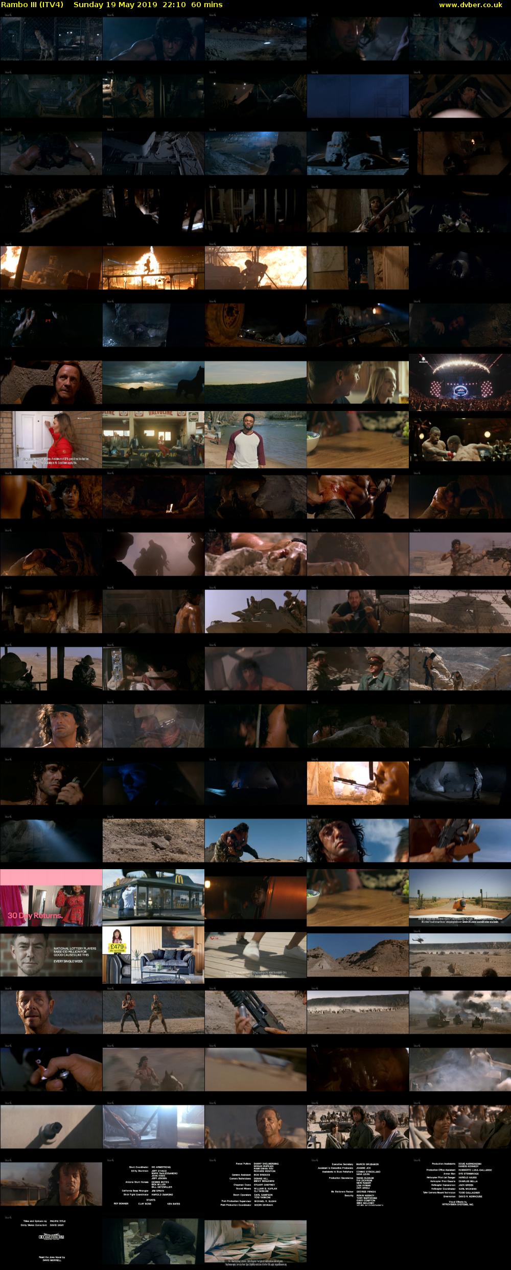 Rambo III (ITV4) Sunday 19 May 2019 22:10 - 23:10