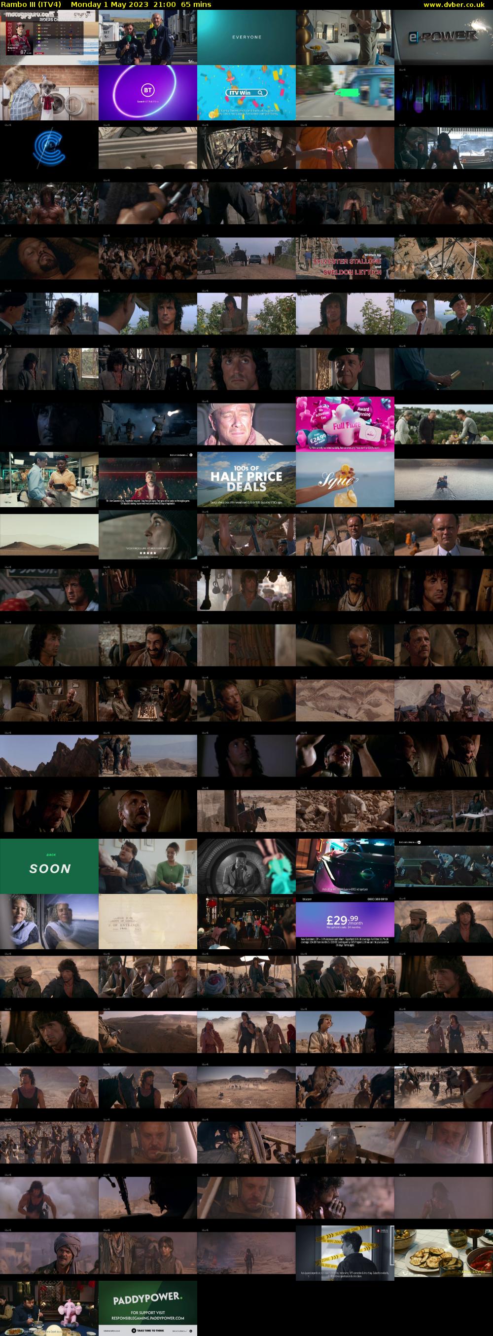 Rambo III (ITV4) Monday 1 May 2023 21:00 - 22:05