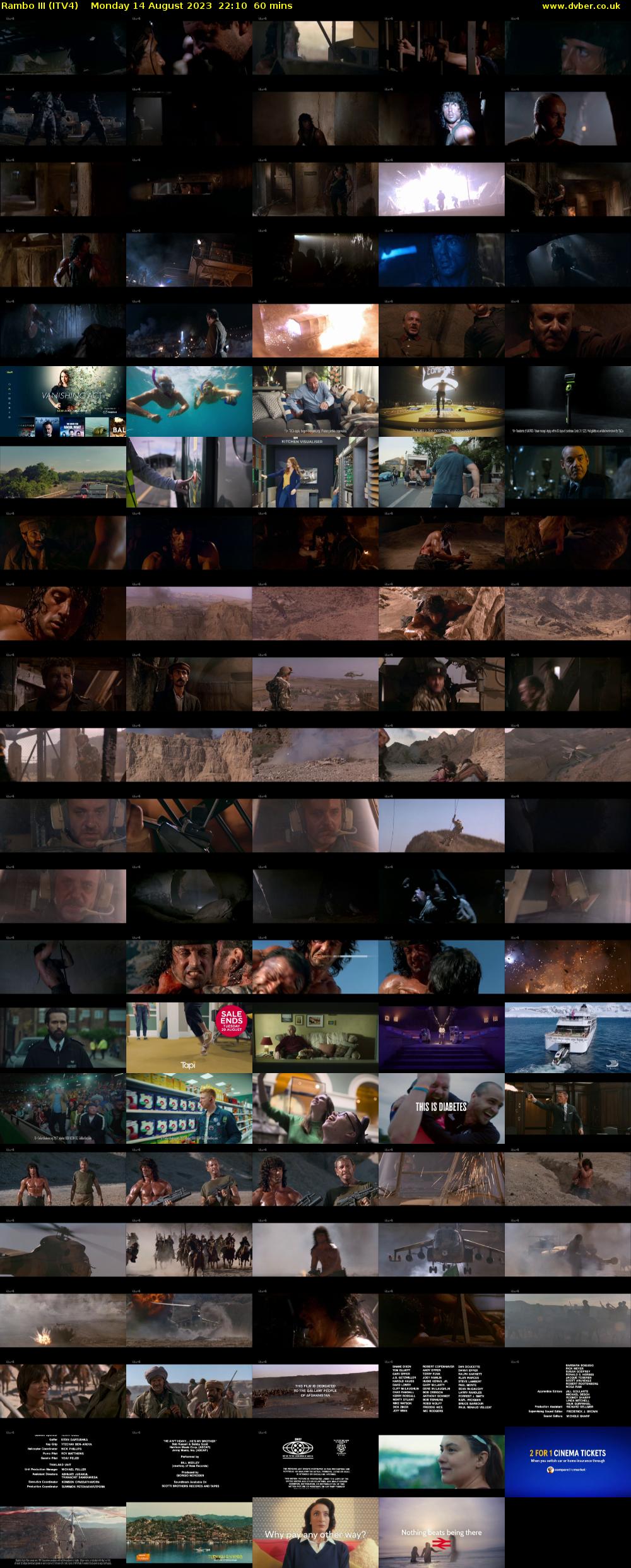 Rambo III (ITV4) Monday 14 August 2023 22:10 - 23:10