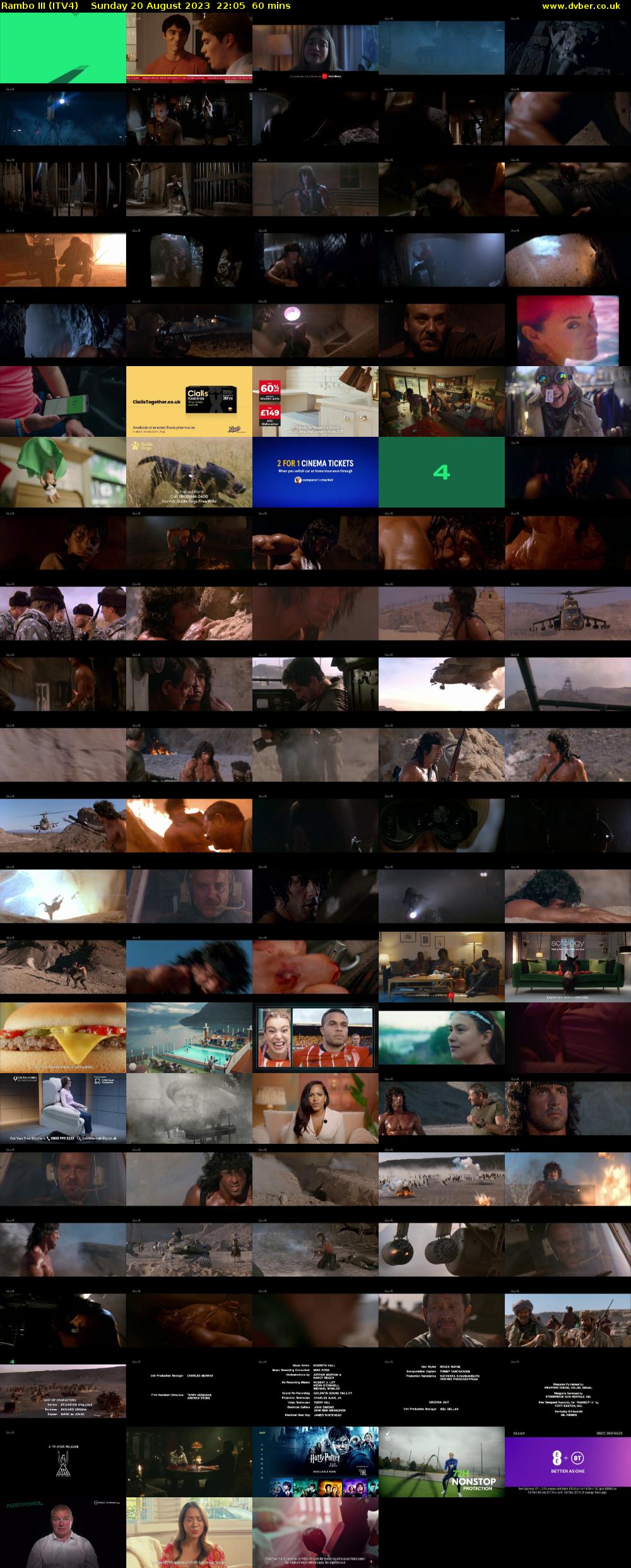 Rambo III (ITV4) Sunday 20 August 2023 22:05 - 23:05