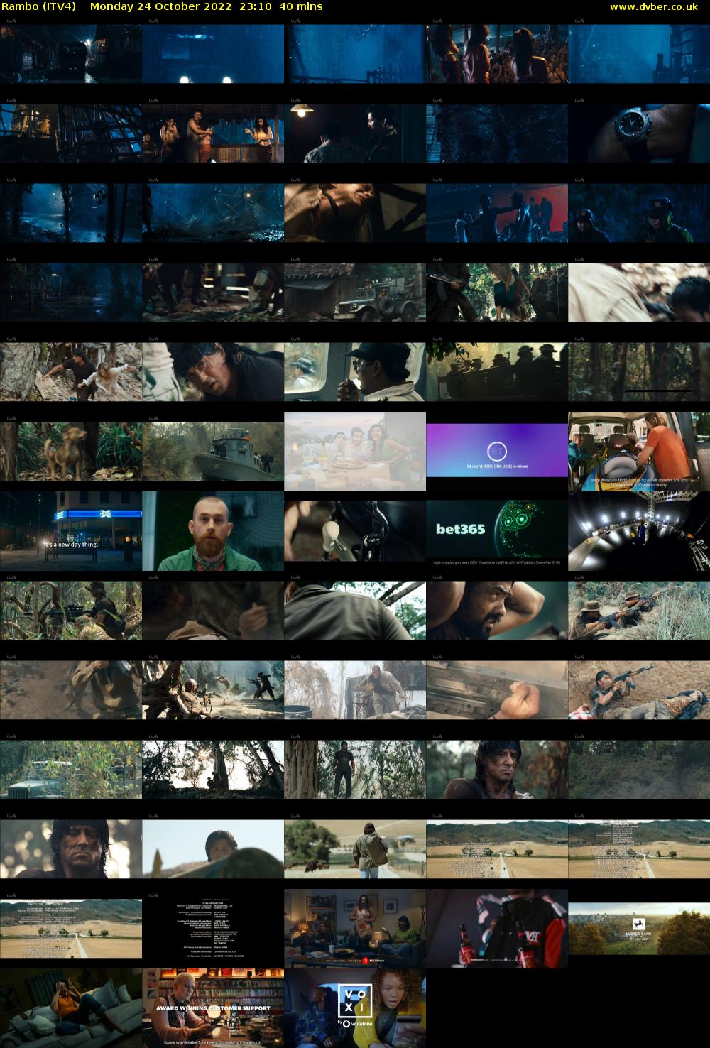 Rambo (ITV4) Monday 24 October 2022 23:10 - 23:50