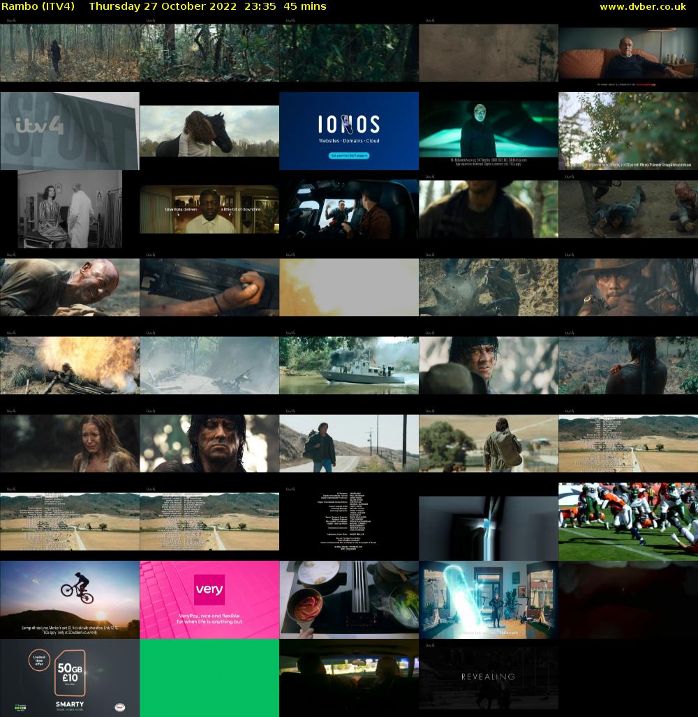 Rambo (ITV4) Thursday 27 October 2022 23:35 - 00:20