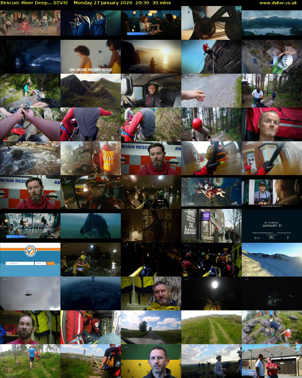 Rescue: River Deep... (ITV4) Monday 27 January 2020 20:30 - 21:00