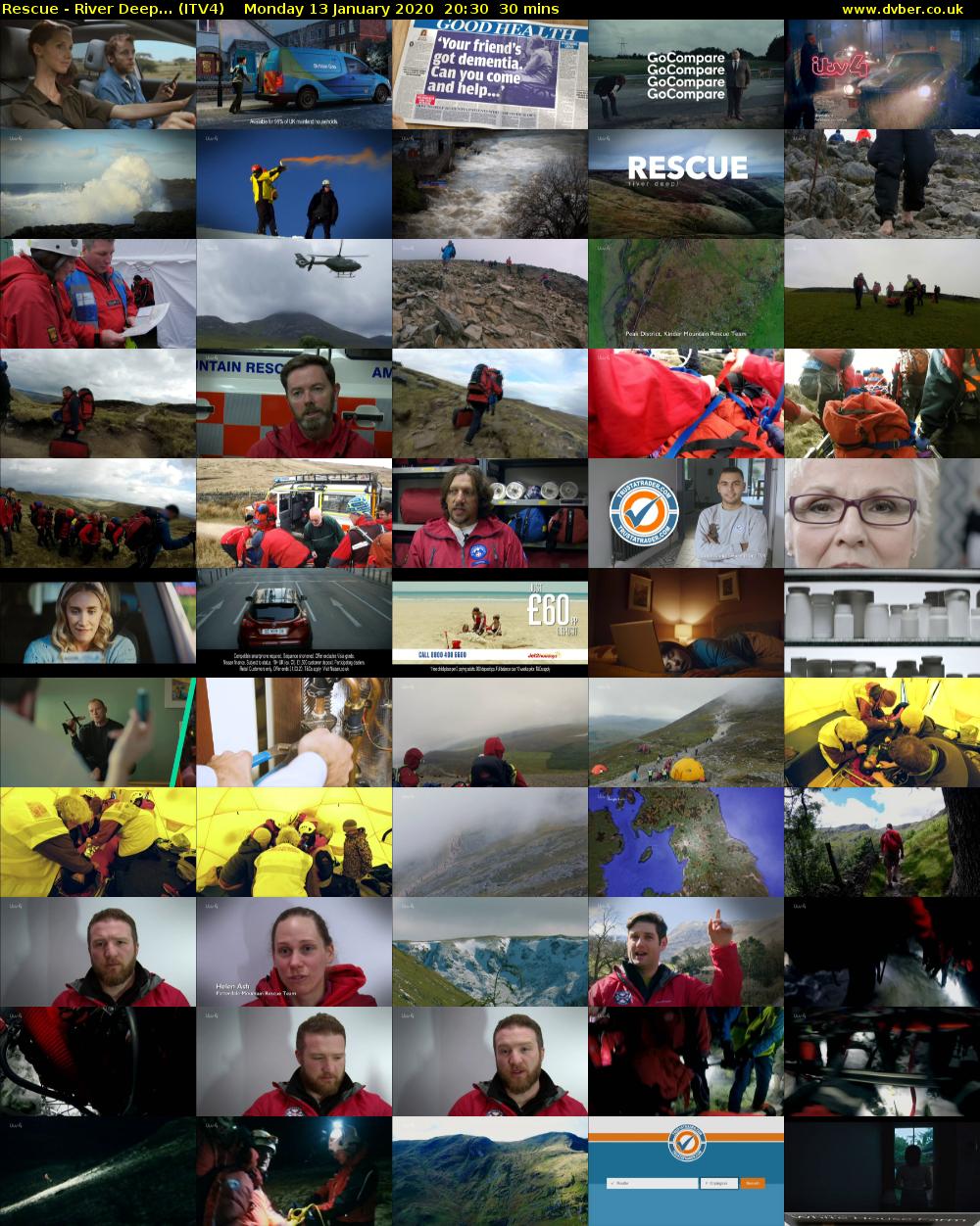 Rescue - River Deep... (ITV4) Monday 13 January 2020 20:30 - 21:00
