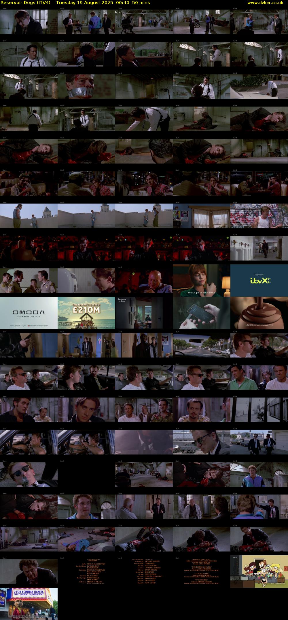 Reservoir Dogs (ITV4) Tuesday 19 August 2025 00:40 - 01:30