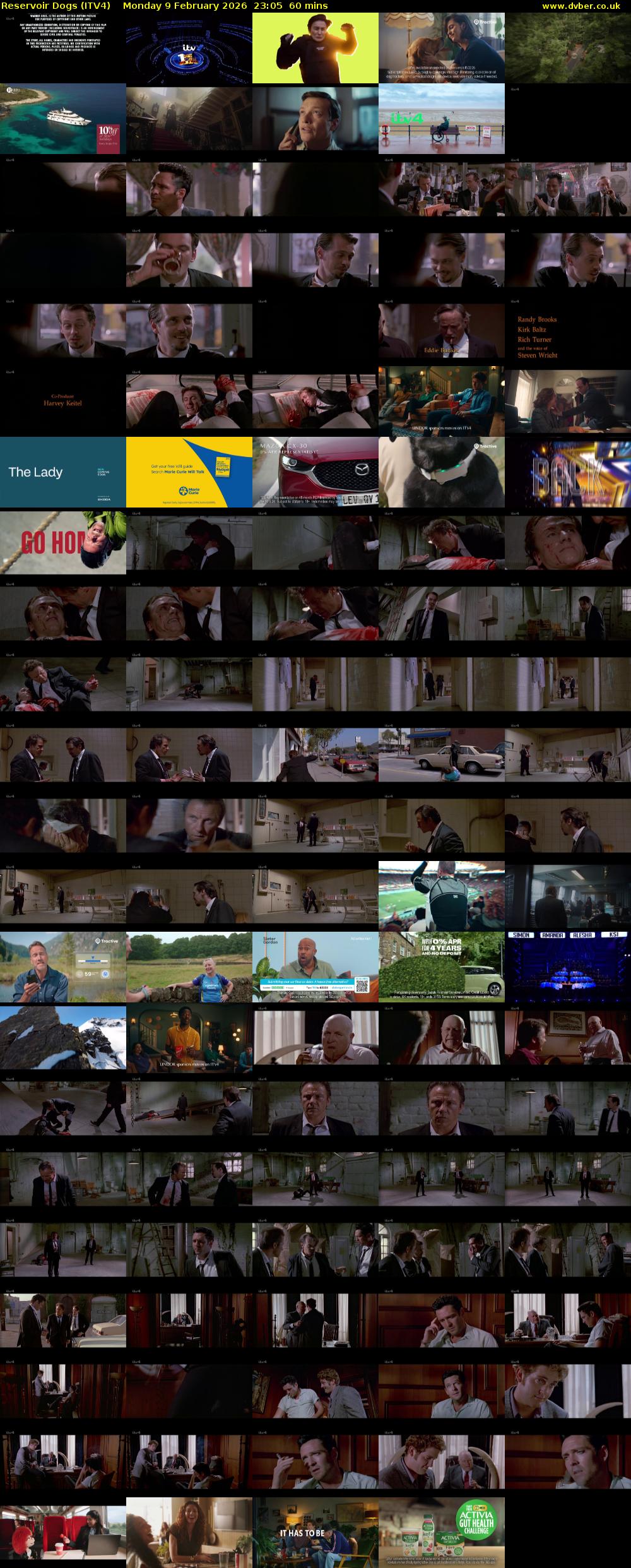 Reservoir Dogs (ITV4) Monday 9 February 2026 23:05 - 00:05