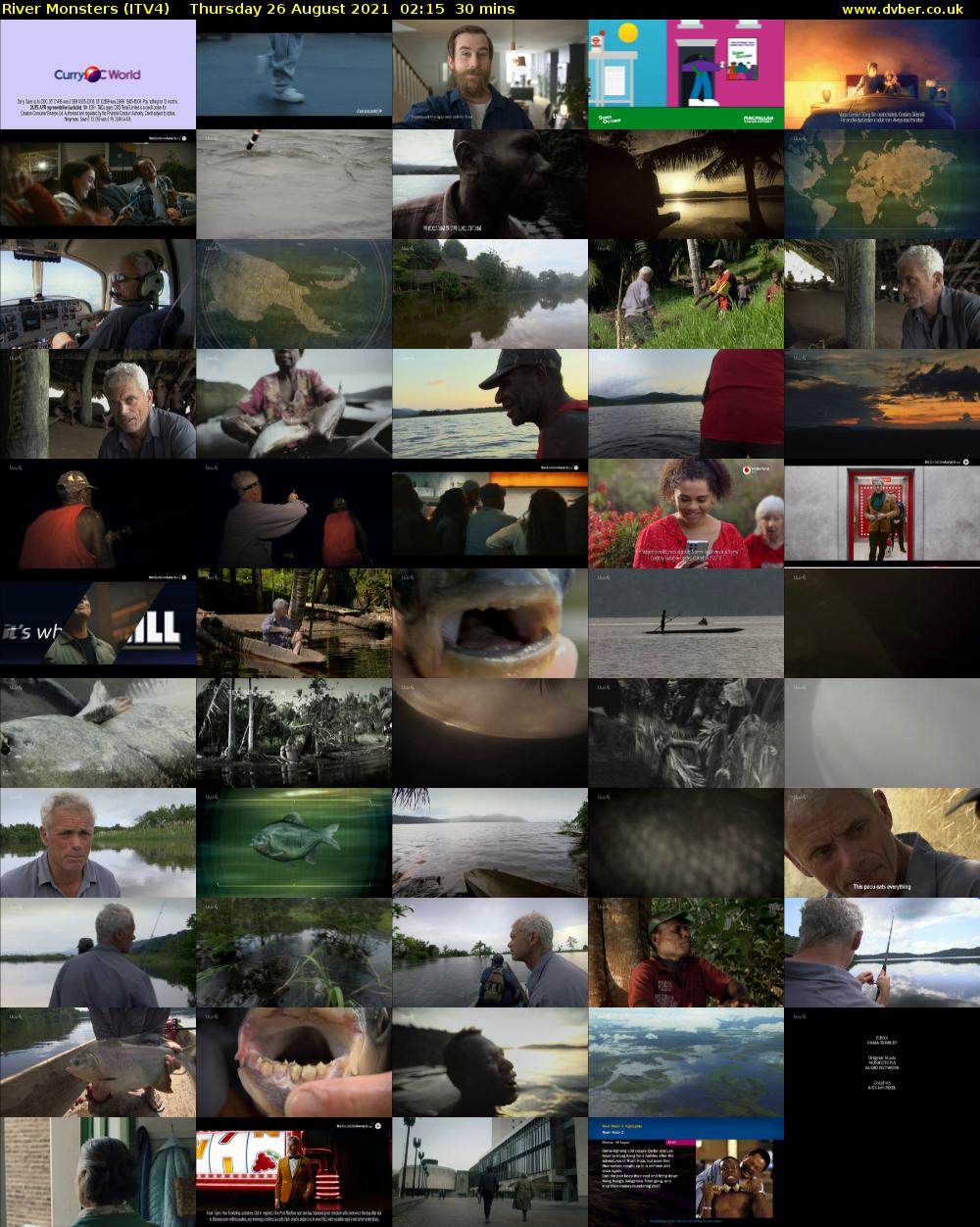 River Monsters (ITV4) Thursday 26 August 2021 02:15 - 02:45