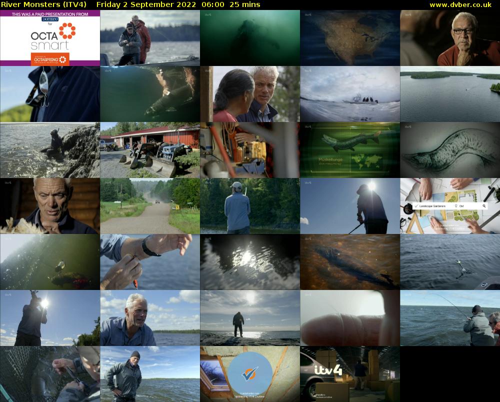 River Monsters (ITV4) Friday 2 September 2022 06:00 - 06:25